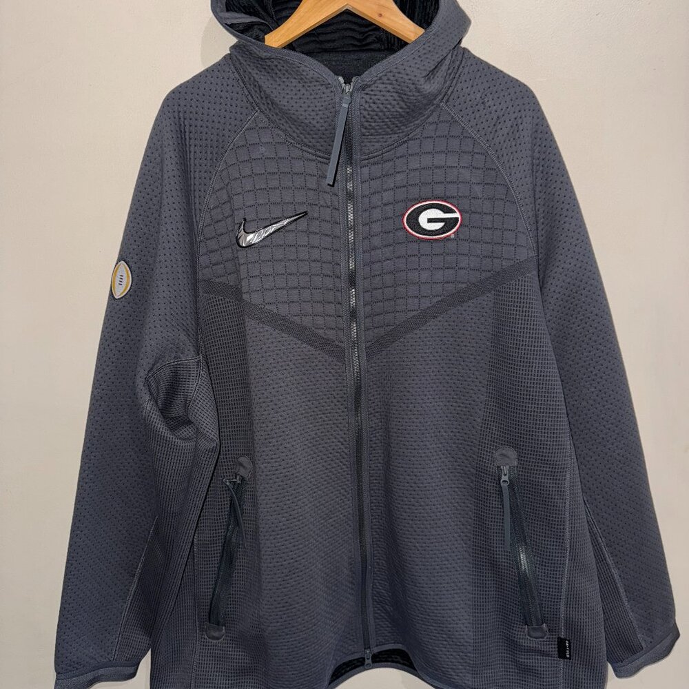 Nike Georgia Bulldogs CFP Team Issued PE Media Day Tech Pack Full Zip Hoodie 3XL